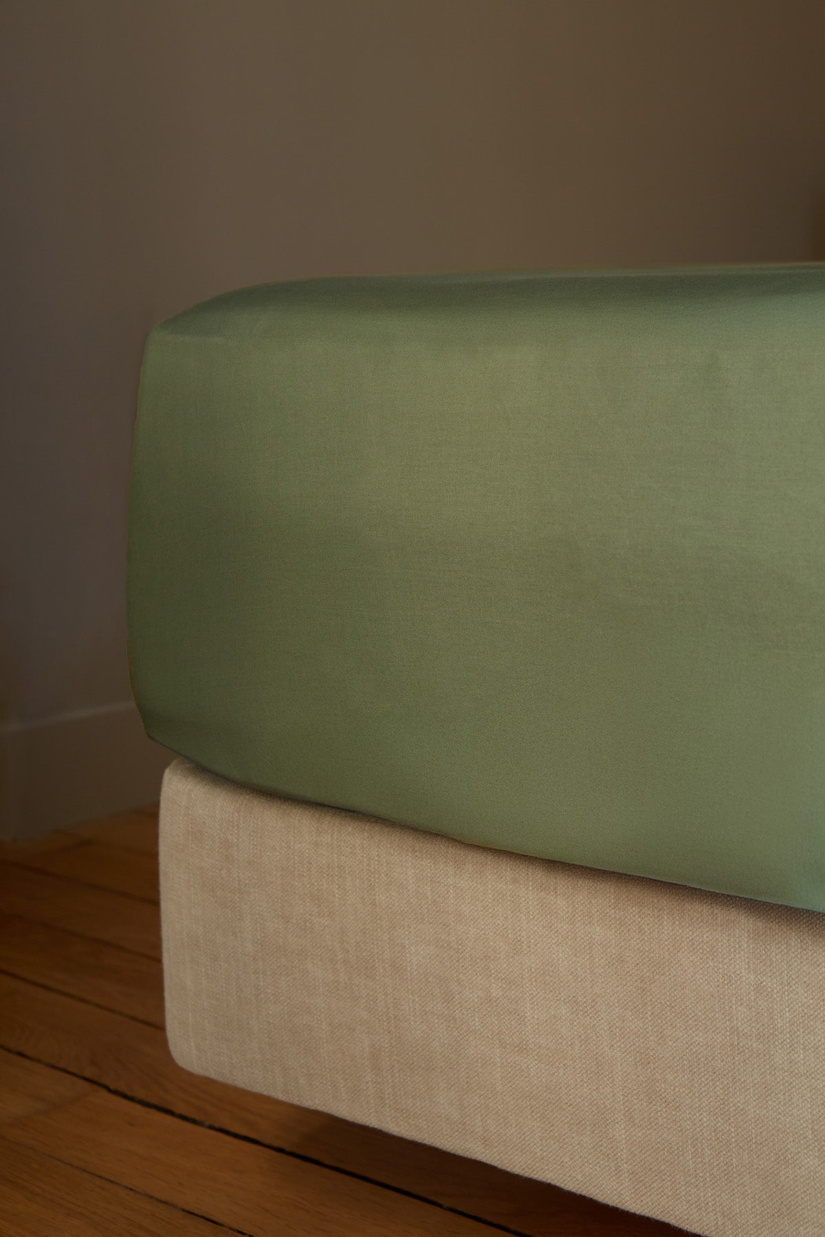 Drap housse Percale de coton | Vert Olive