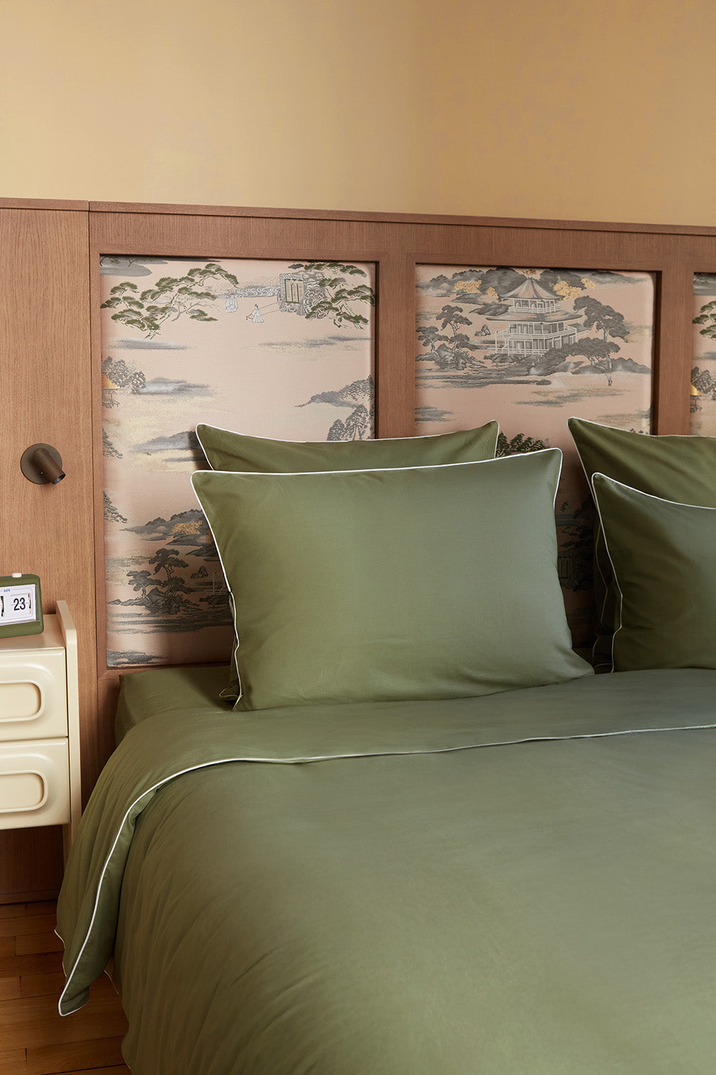 Drap housse Percale de coton | Vert Olive