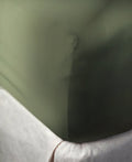 Drap housse en satin | Vert Olive