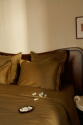 Housse de couette en satin | Bronze Bourdon Bronze