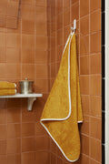 Serviette de toilette | Moutarde Liseré Blanc