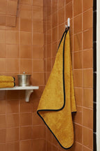 Serviette de toilette | Moutarde Liseré Noir