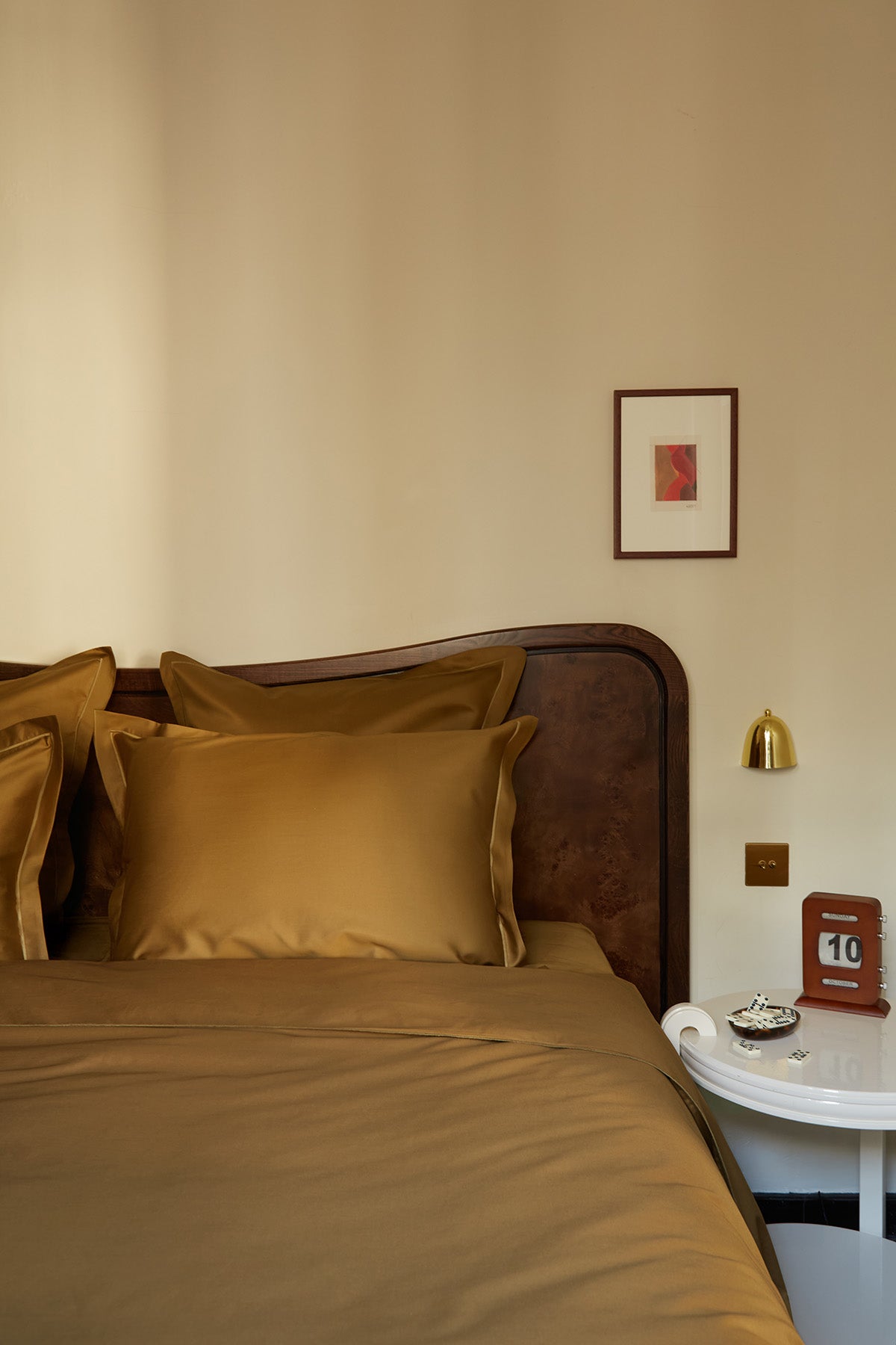 Paire de taies d'oreiller en satin | Bronze Bourdon Bronze