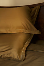 Paire de taies d'oreiller en satin | Bronze Bourdon Bronze