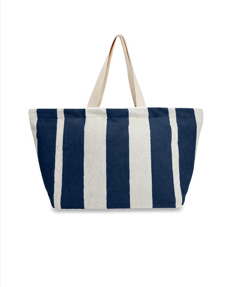 Cabas de plage | Bleu Océan / Crème