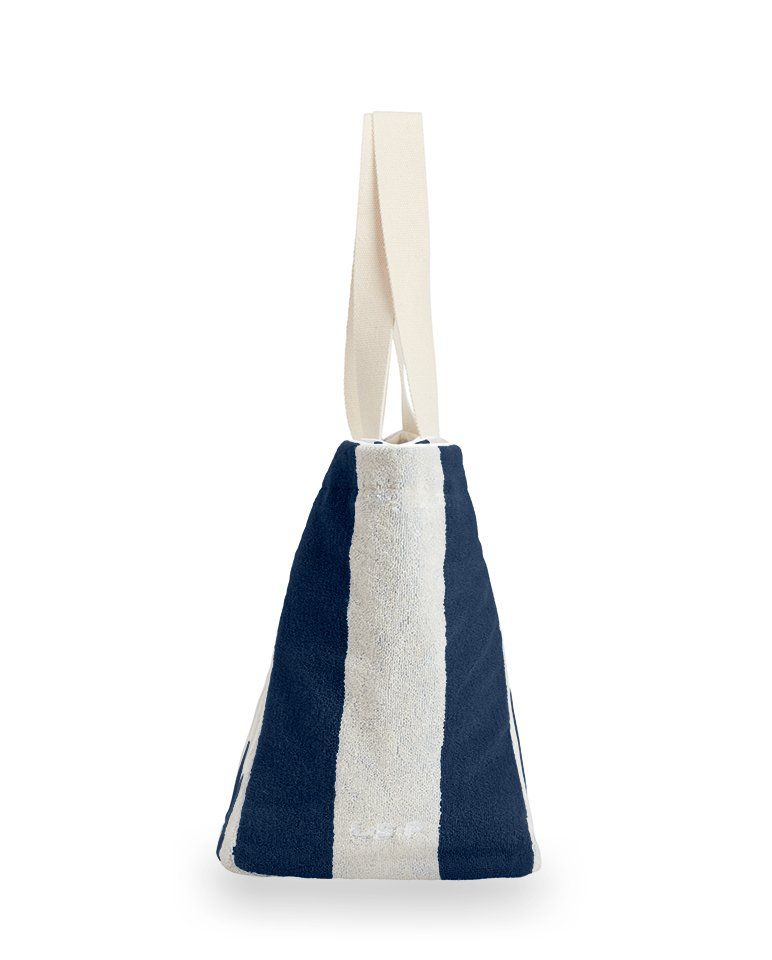 Cabas de plage | Bleu Océan / Crème