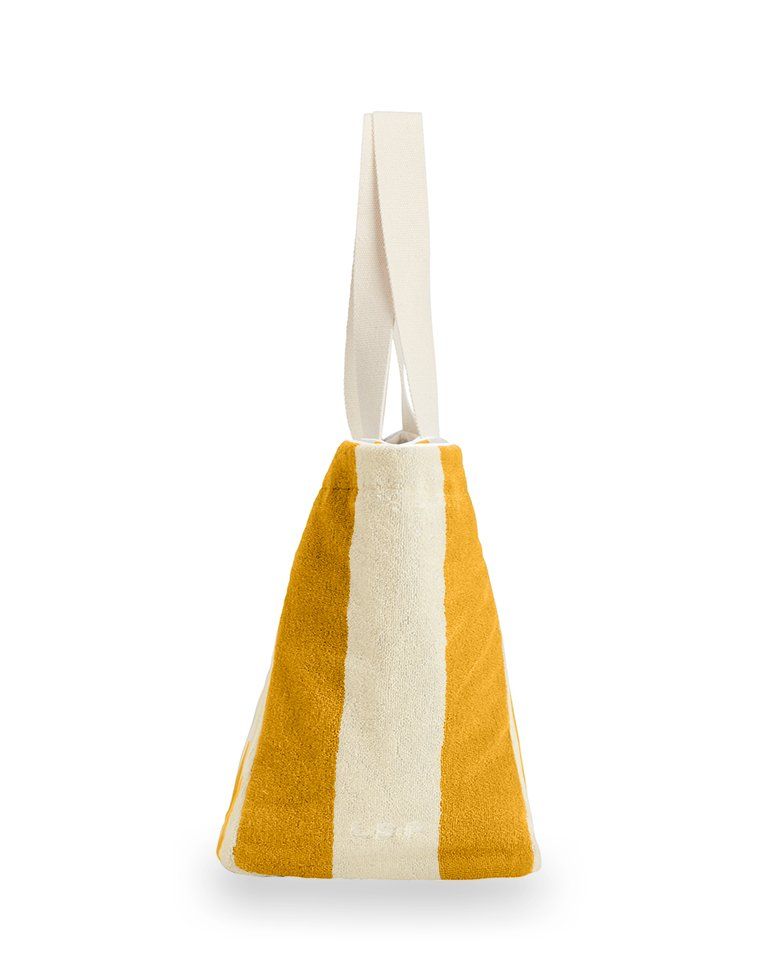 Cabas de plage | Jaune Gold / Crème