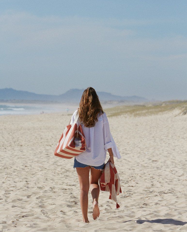 Cabas de plage | Rouille / Crème