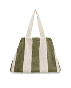 Beach Tote | Olive Green / Cream