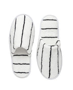 Chaussons à rayures | Blanc Lutèce / Noir