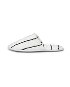 Chaussons à rayures | Blanc Lutèce / Noir