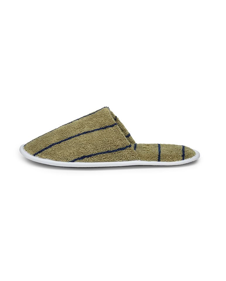 Chaussons à rayures | Vert Calavon / Bleu