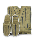 Striped Slippers | Calavon Green / Blue