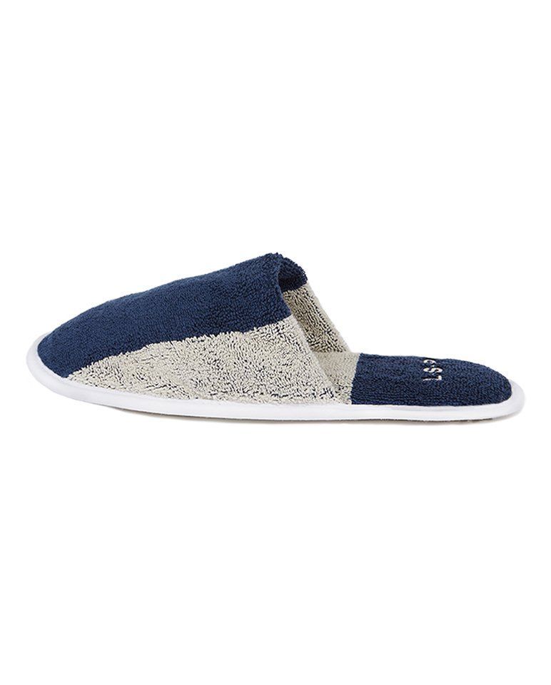 Chaussons en éponge | Bleu Océan / Crème