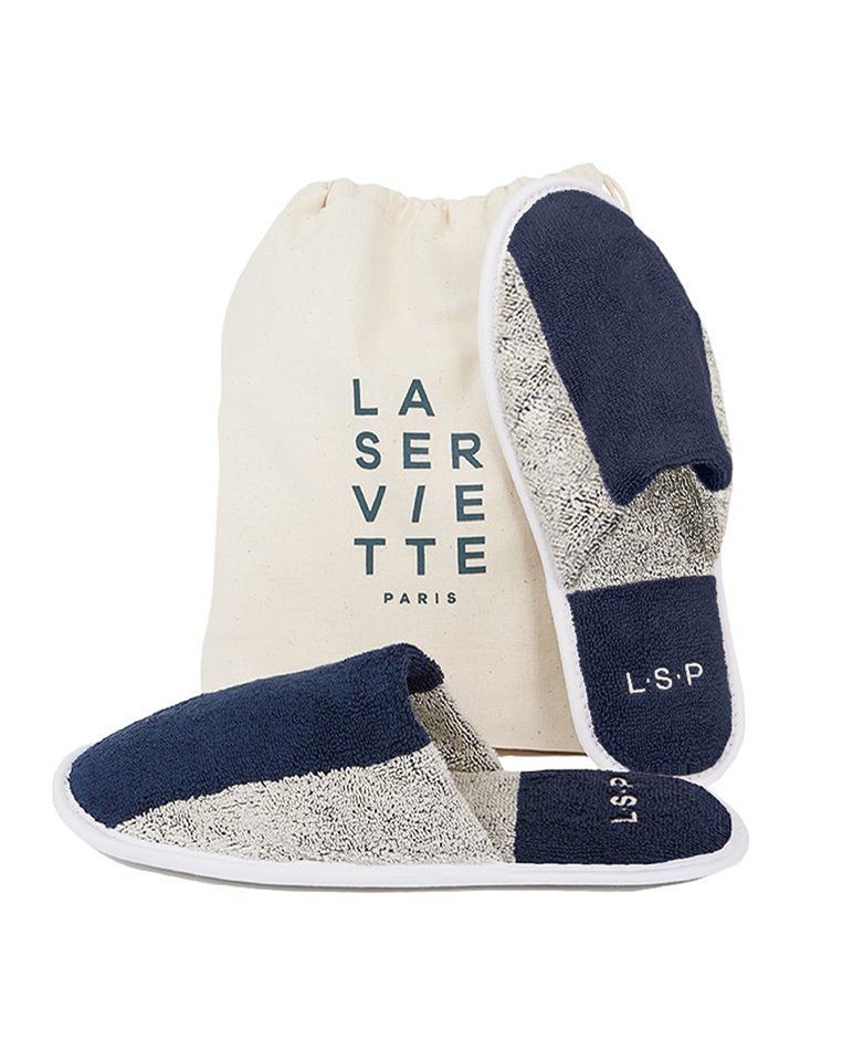Terry Slippers | Ocean Blue / Cream