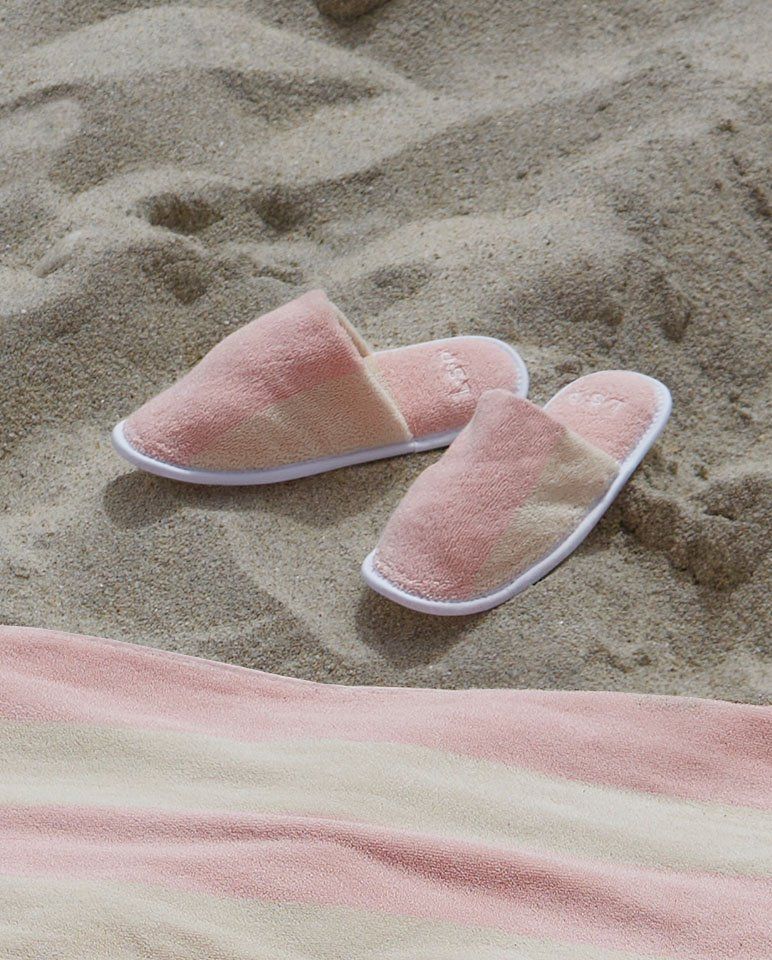 Chaussons en éponge | Rose Nymphe / Crème