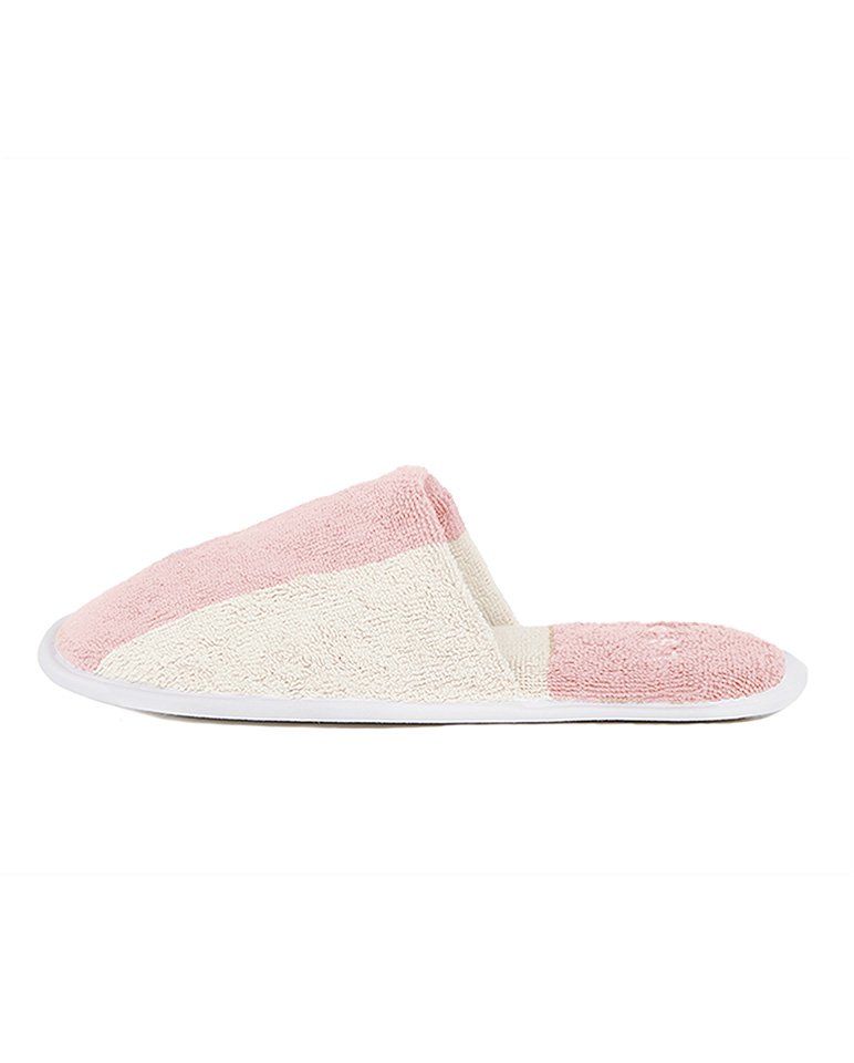 Chaussons en éponge | Rose Nymphe / Crème