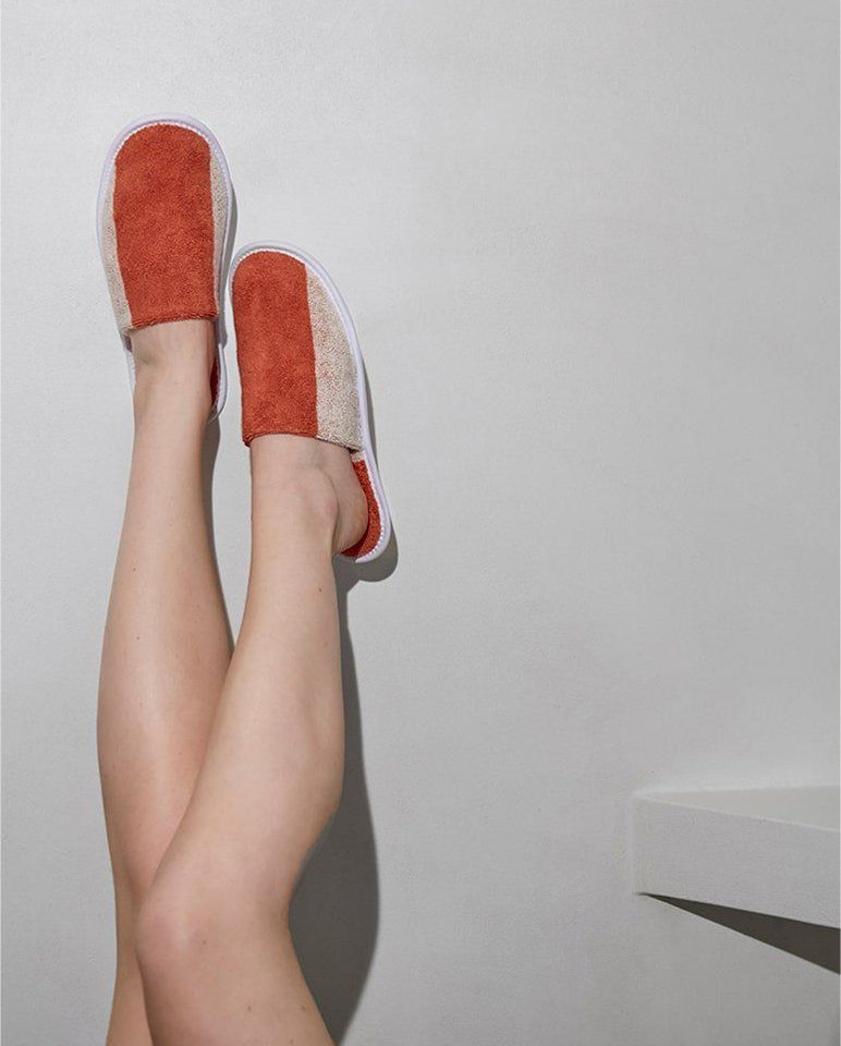 Terry Slippers | Rust / Cream