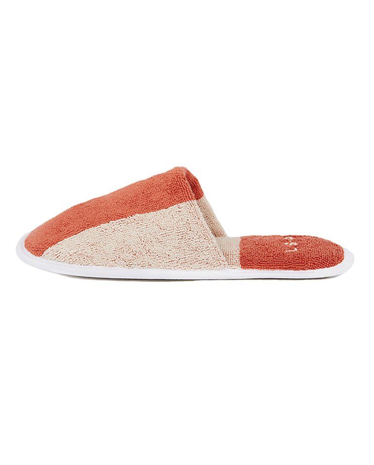 Chaussons en éponge | Rouille / Crème