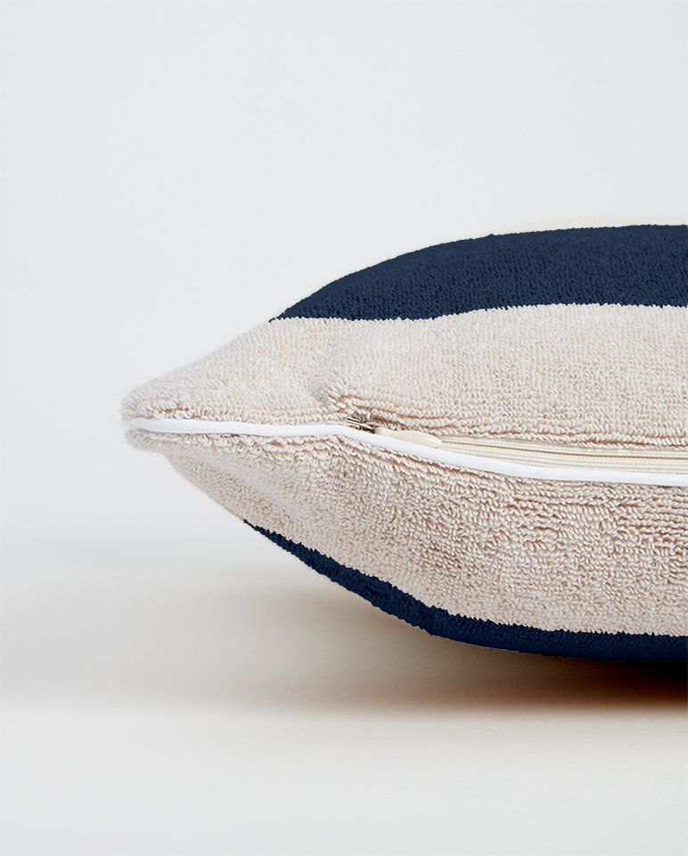Coussin de plage | Bleu Océan / Crème