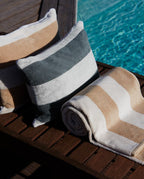 Coussin de plage | Gris / Crème