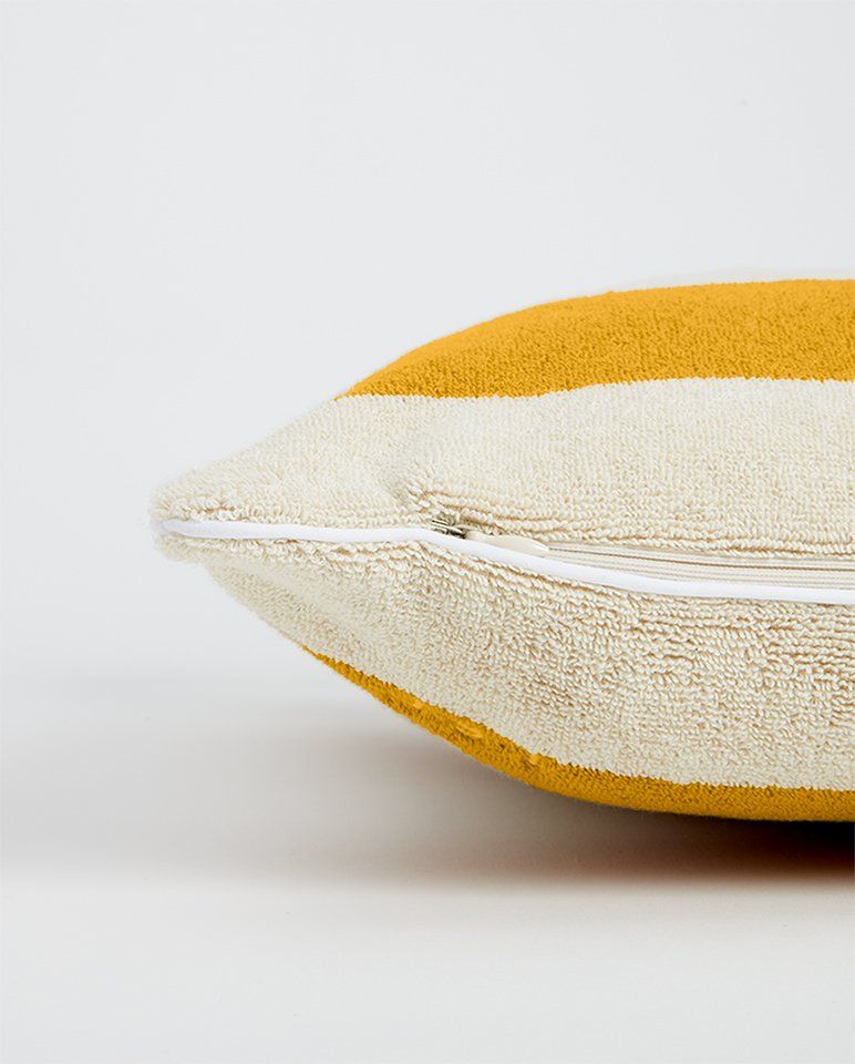 Coussin de plage | Jaune Gold / Crème