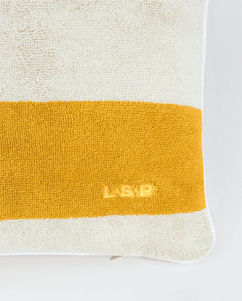 Coussin de plage | Jaune Gold / Crème