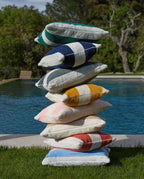Coussin de plage | Rose Nymphe / Crème