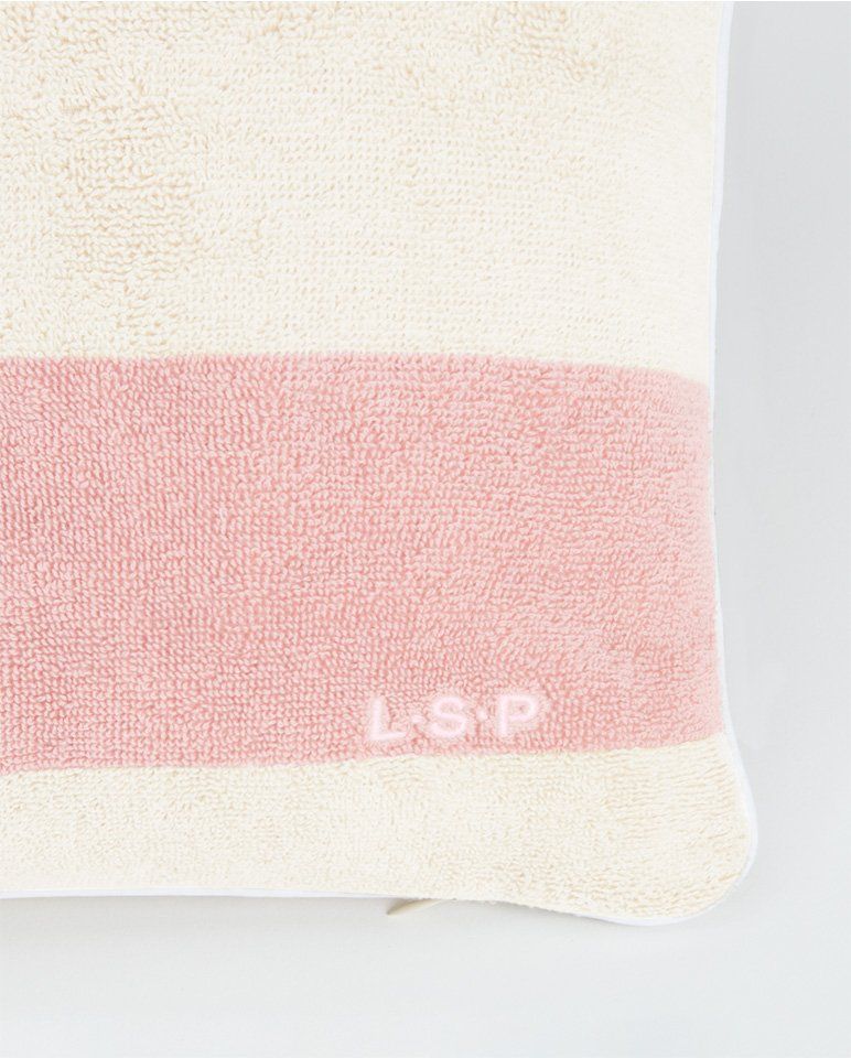 Coussin de plage | Rose Nymphe / Crème