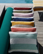 Coussin de plage | Rouge Grenat / Crème