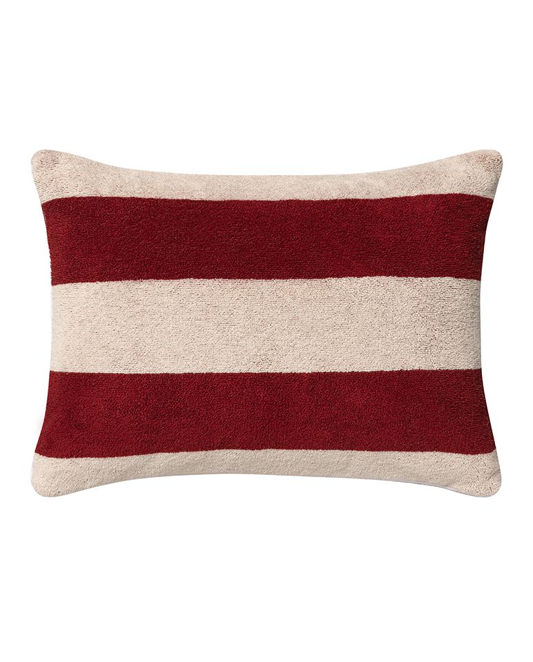 Coussin de plage | Rouge Grenat / Crème