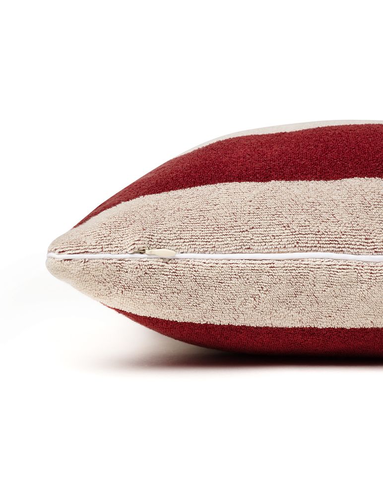 Coussin de plage | Rouge Grenat / Crème