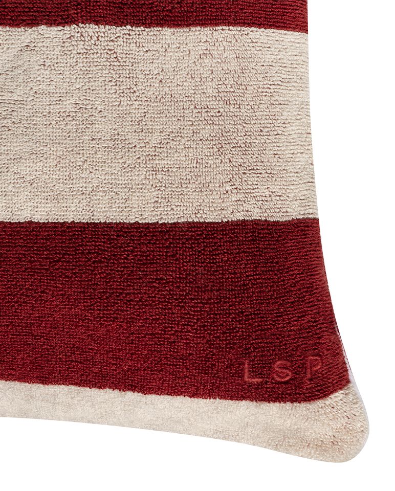 Coussin de plage | Rouge Grenat / Crème