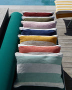 Coussin de plage | Vert Olive / Crème