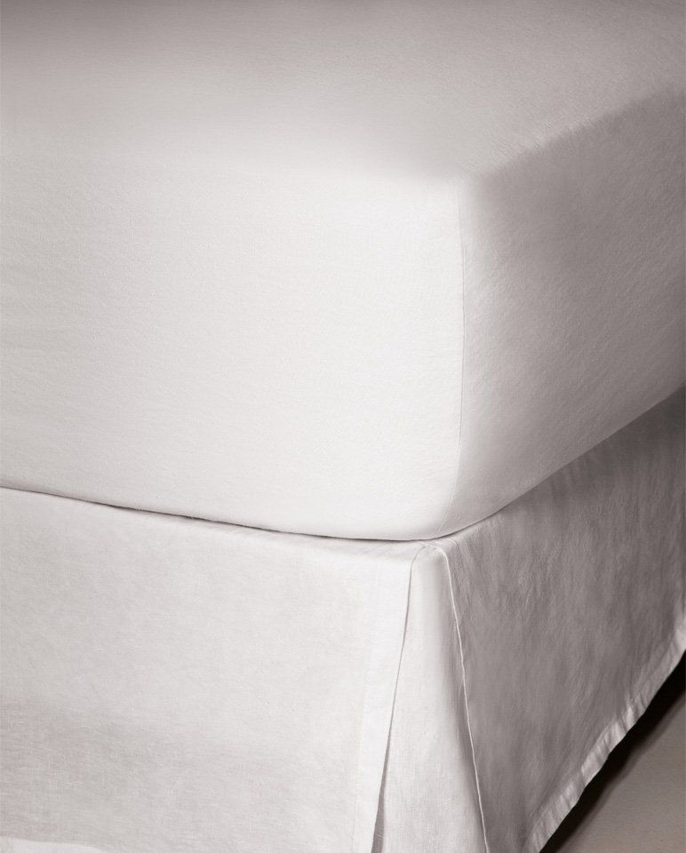 Drap housse en lin | Blanc
