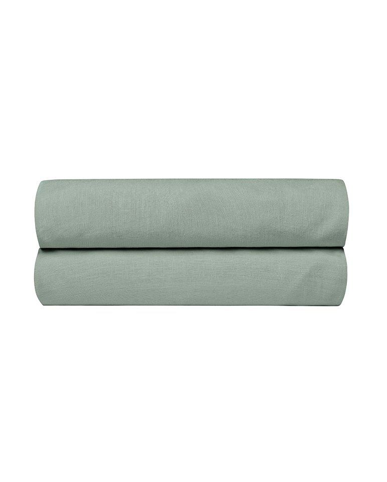 Drap housse en lin | Vert Sauge