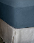 Linen Fitted Sheet | Horizon Blue