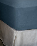 Linen Fitted Sheet | Horizon Blue