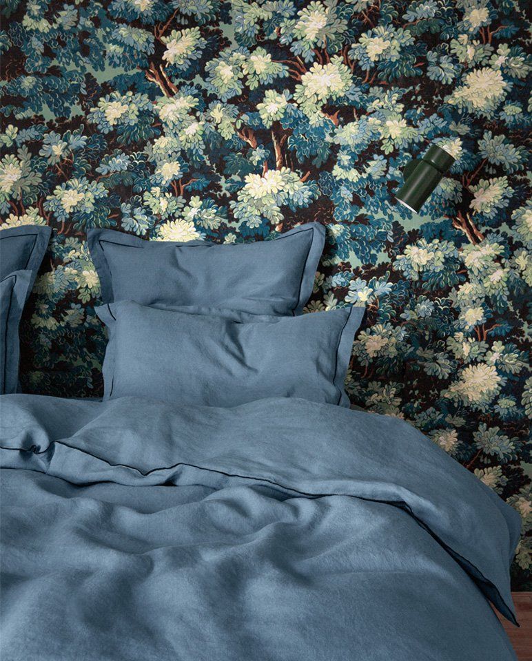 Drap housse en lin | Bleu Horizon