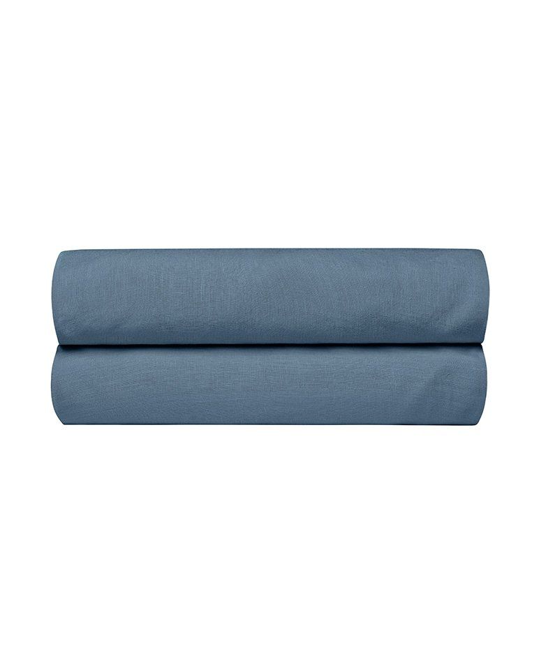 Drap housse en lin | Bleu Horizon