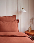 Linen fitted sheet | Terracotta