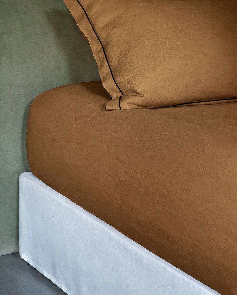 Drap housse en lin | Bronze
