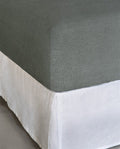 Linen Fitted Sheet | Laurel Grey