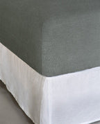 Linen Fitted Sheet | Laurel Grey