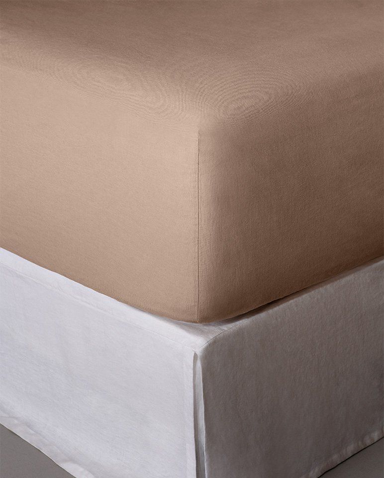 Drap housse en lin | Moka