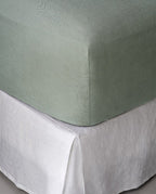 Linen Fitted Sheet | Sage Green