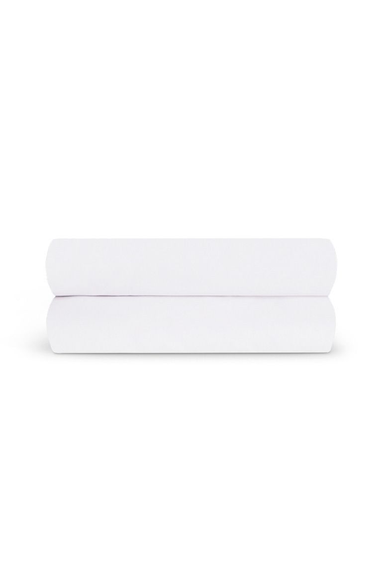 Drap housse Percale de coton | Blanc - Bonnet 40 cm