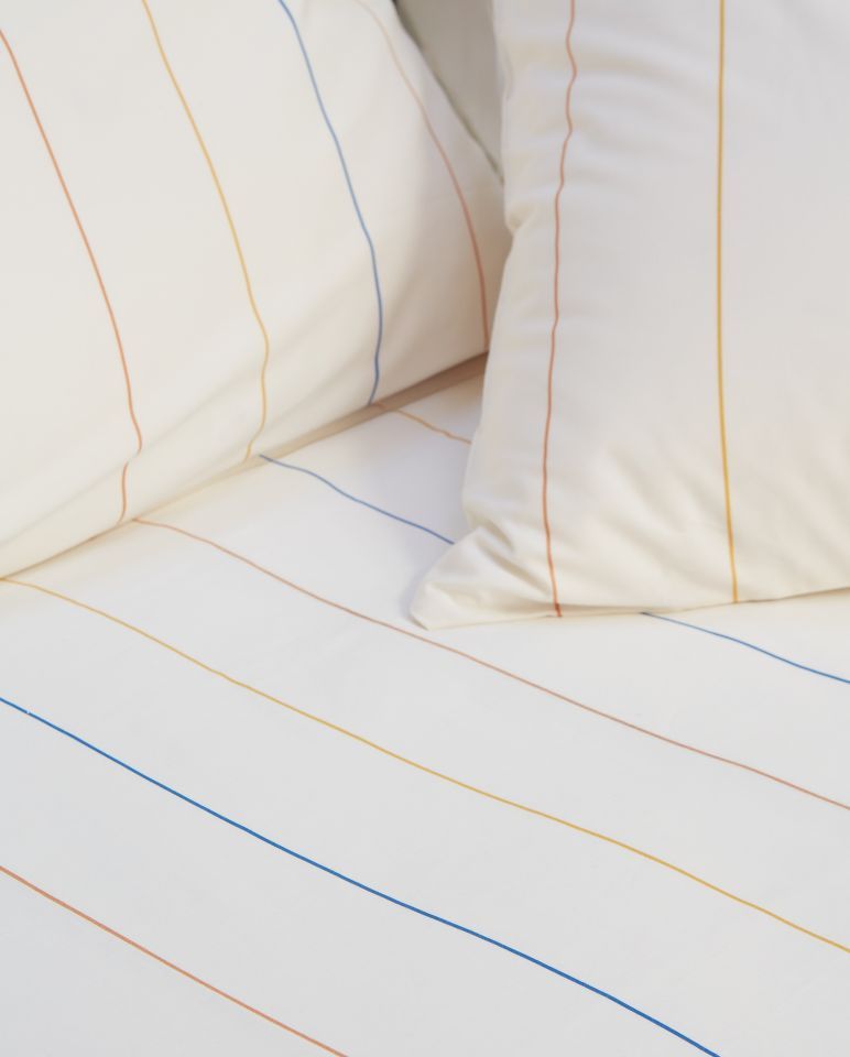 Drap housse | La rayure Printemps