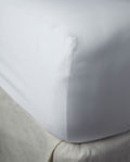Drap housse en satin | Blanc