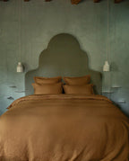 Drap plat en lin | Bronze Bourdon Noir